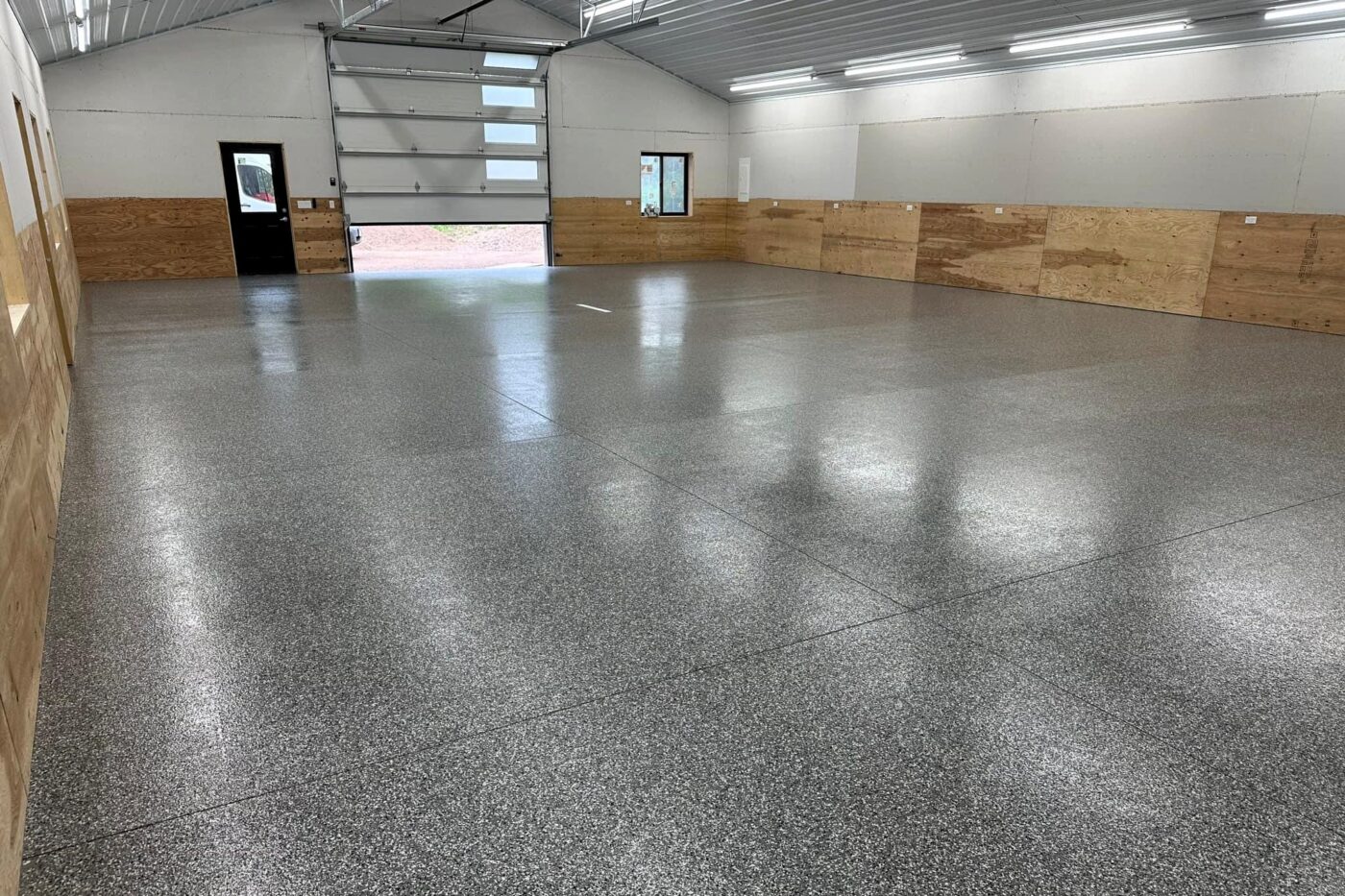 commercial concrete coating service for hanger